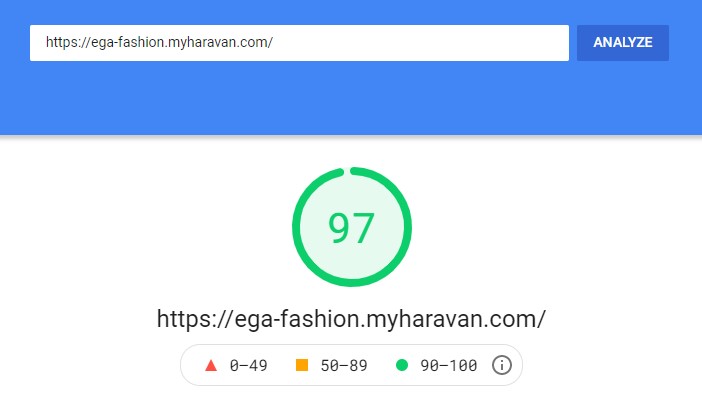 Tốc độ tải trang cao EGA Fashion (Haravan)